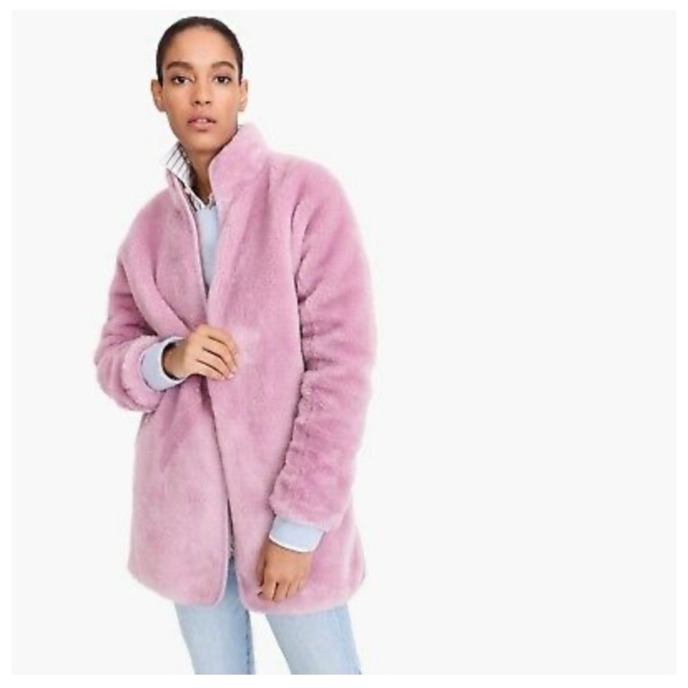 J.CREW | Zip-Up Teddy Coat in Brown